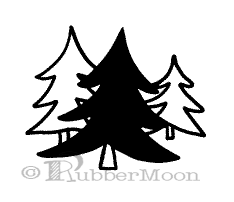 Kae Pea | KP7902G - Three Trees - Rubber Art Stamp