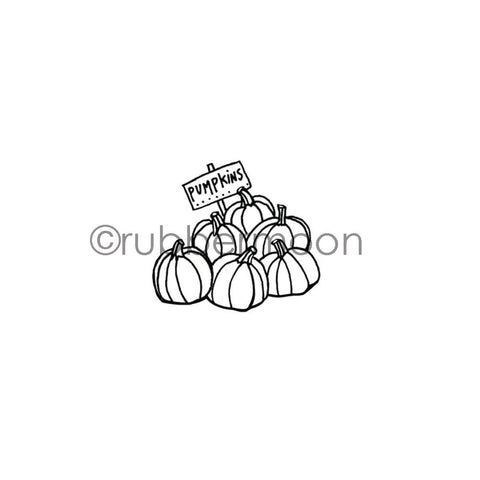 Barb Rogers | BR7356F - Pumpkins for Sale - Rubber Art Stamp