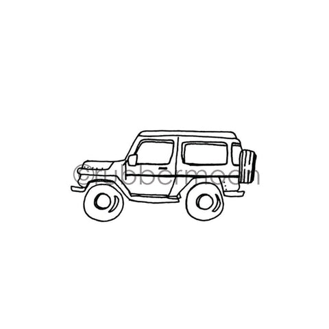 Barb Rogers | BR7361G - 4 Wheelin' - Rubber Art Stamp