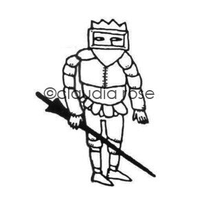 Claudia Rose | CR187F - Royal Court Knight - Rubber Art Stamp