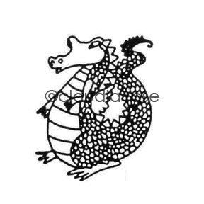 Claudia Rose | CR197F - Royal Court Dragon - Rubber Art Stamp