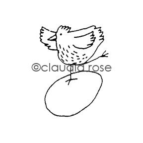 Claudia Rose | CR332D - Dancing Chick - Rubber Art Stamp