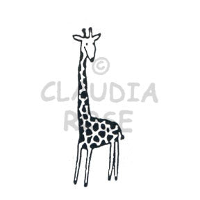 Spot the Giraffe Rubber Art Stamp