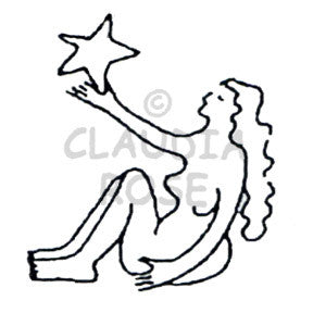 Star Goddess Rubber Art Stamp