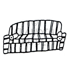 Claudia Rose | CR911E - Striped Sofa - Rubber Art Stamp