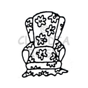 Claudia Rose | CR913D - Chintz Chair - Rubber Art Stamp