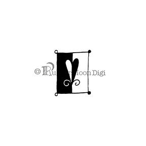 Effie Glitzfinger | EG123DG - Two-Tone Heart - Digi Stamp