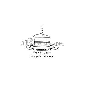 Effie Glitzfinger | EG159DG - Hope This Year Is a Piece of Cake - Digi Stamp
