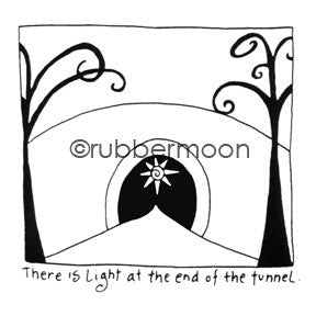 Effie Glitzfinger | EG5552F - Light at the End of the Tunnel - Rubber Art Stamp