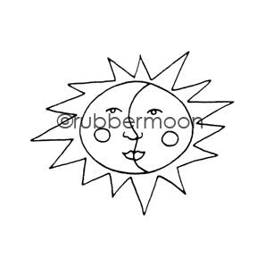 Effie Glitzfinger | EG5555E - Day and Night - Rubber Art Stamp