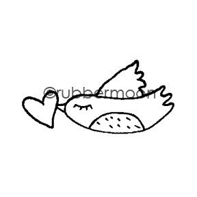 Kae Pea | KP5559C - Spread the Love (left-facing) - Rubber Art Stamp