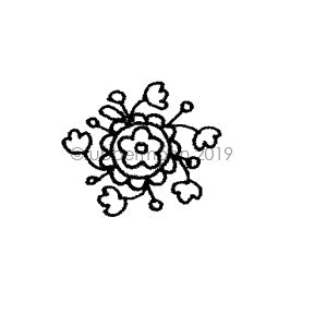 Jone Hallmark | JH7640A - Floral Bit - Rubber Art Stamp