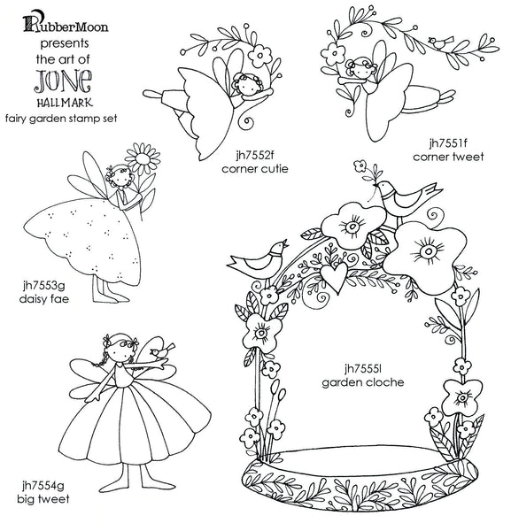 Jone Hallmark | JH05FG - Fairy Garden Stamp Set - Rubber Art