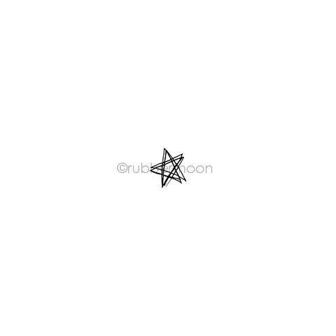 Kecia Deveney | KD15A - Sketchy Star - Rubber Art Stamp