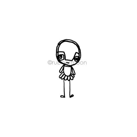 Kecia Deveney | KD17E - Lil Misfit - Rubber Art Stamp