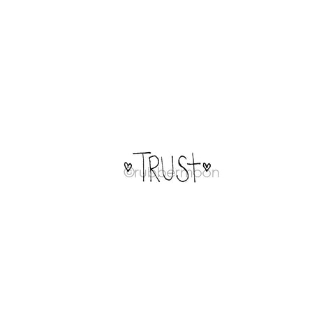 Kecia Deveney | KD02B - "Trust" - Rubber Art Stamp