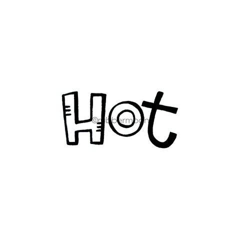 Kim Geiser | KG7412F - "Hot" - Rubber Art Stamp