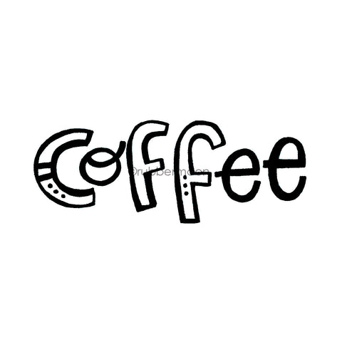 Kim Geiser | KG7413H - "Coffee" - Rubber Art Stamp