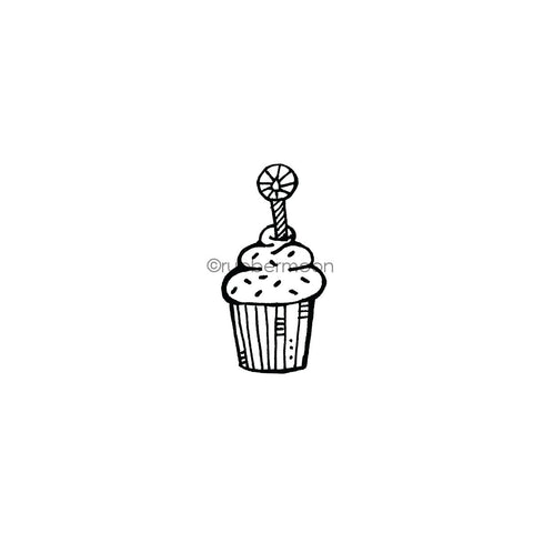Kim Geiser | KG7421D - Confetti Cupcake - Rubber Art Stamp