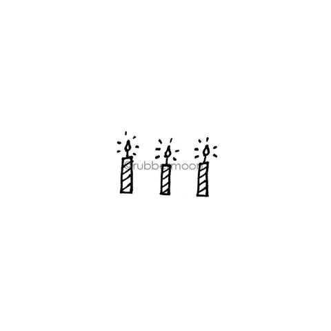 Kim Geiser | KG7422C - 3 Candles - Rubber Art Stamp