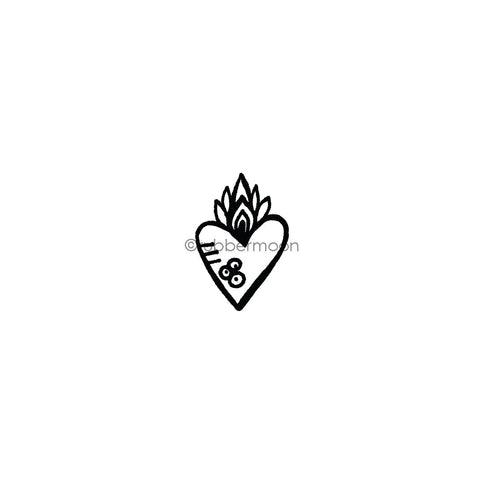 Kim Geiser | KG7424C - Sacred Heart - Rubber Art Stamp