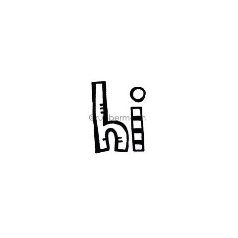 Kim Geiser | KG7426D - "Hi" - Rubber Art Stamp