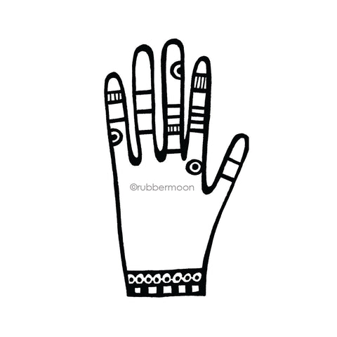 Kim Geiser | KG7428I - Open Hand - Rubber Art Stamp