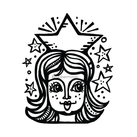 Kim Geiser | KG7435M - Estrella - Rubber Art Stamp