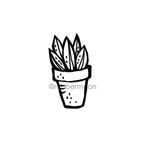 Kim Geiser | KG7446F - Potted Plant - Rubber Art Stamp