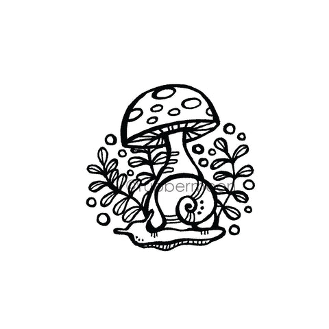 Kim Geiser | KG7451G - Shroom & Board - Rubber Art Stamp
