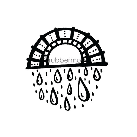 Kim Geiser | KG7457H - Sunshowers - Rubber Art Stamp