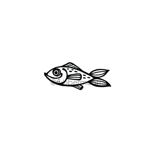 Kim Geiser | KG7472E - Seems Fishy - Rubber Art Stamp