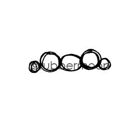 Kae Pea | KP5429E - Five Bubbles - Rubber Art Stamp