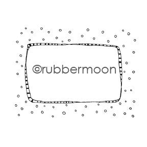 Kae Pea | KP5485I - Whimsy Doodle Border - Rubber Art Stamp