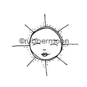 Kae Pea | KP5490C - Go Lucky Sun - Rubber Art Stamp