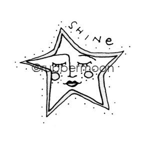 Kae Pea | KP5505D - Shine - Rubber Art Stamp