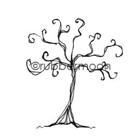 Kae Pea | KP5508E - Gnarly Little Tree - Rubber Art Stamp