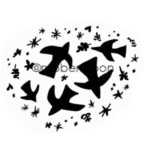 Kae Pea | KP5591G - Flock Together - Rubber Art Stamp