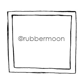 Kae Pea | KP6037E - Square-ish Pane (large) - Rubber Art Stamp