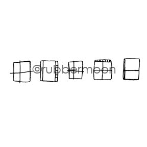 Kae Pea | KP6055E - Windowstract - Rubber Art Stamp
