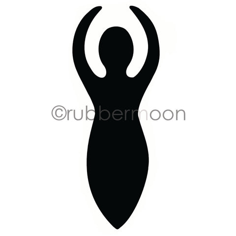 Kae Pea | KP7202N - Large Moon Goddess - Rubber Art Stamp