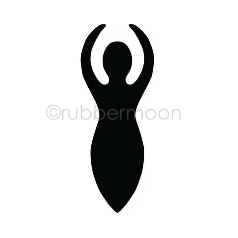 Kae Pea | KP7203L - Medium Moon Goddess - Rubber Art Stamp