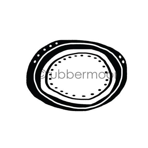 Kae Pea | KP7271G - Circle-ish Zen Frame - Rubber Art Stamp