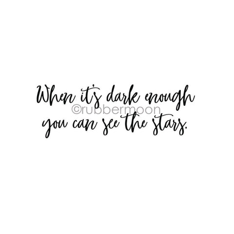 Kae Pea | KP7280G - "...You can see the stars" - Rubber Art Stamp