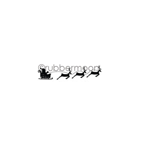 Kae Pea | KP7335F - Santa's Sleigh - Rubber Art Stamp