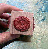 Kae Pea | KP7882 - Heart Inside Niche Cube - Rubber Art Stamp