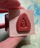 Kae Pea | KP7883 - Bird Inside Niche Cube - Rubber Art Stamp