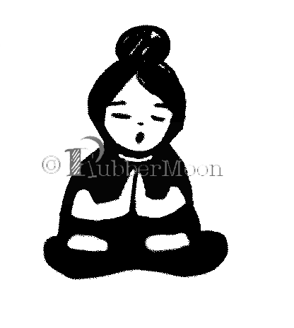 Kae Pea | KP7886G - Meditating Yogi- Rubber Art Stamp