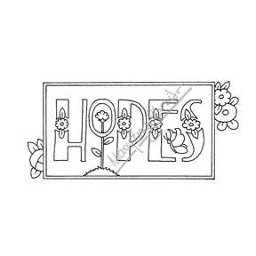 Mary Engelbreit | ME7684G - "Hopes" - Rubber Art Stamp