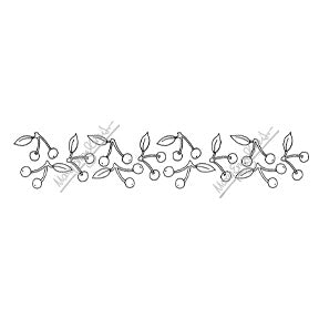 Mary Engelbreit | ME7692K - Mary's Cherries Border - Rubber Art Stamp